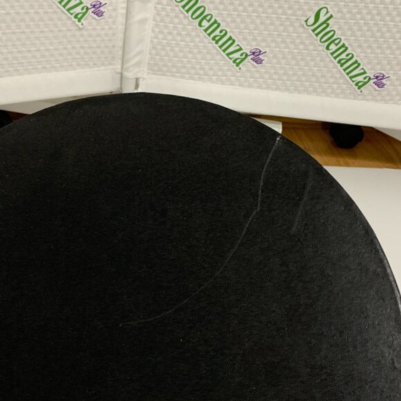 Vintage Goorin Bros Cardboard Hat Box Strap Storage Container Paper Black Gold - Picture 7 of 16